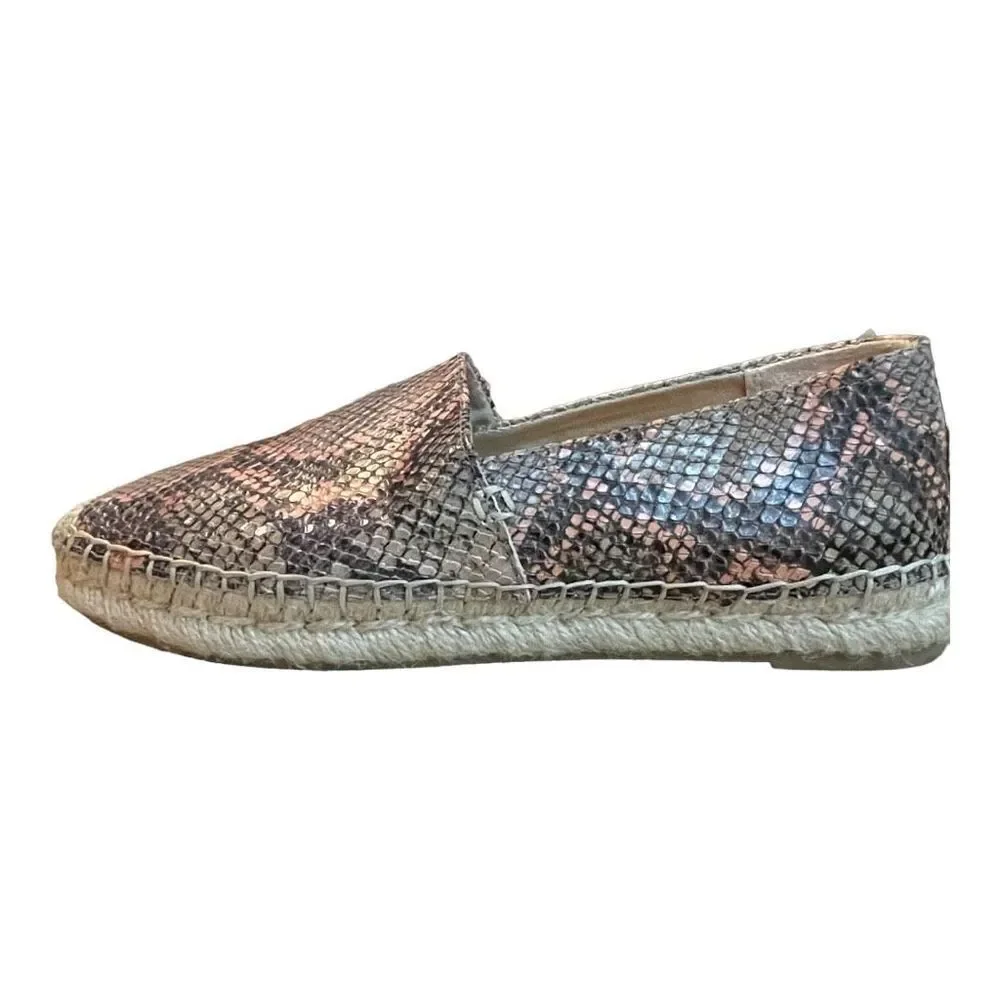 Sam Edelman Kesia Espadrille Flats Women's Snake Skin, Multi Size 6 NEW 40% off
